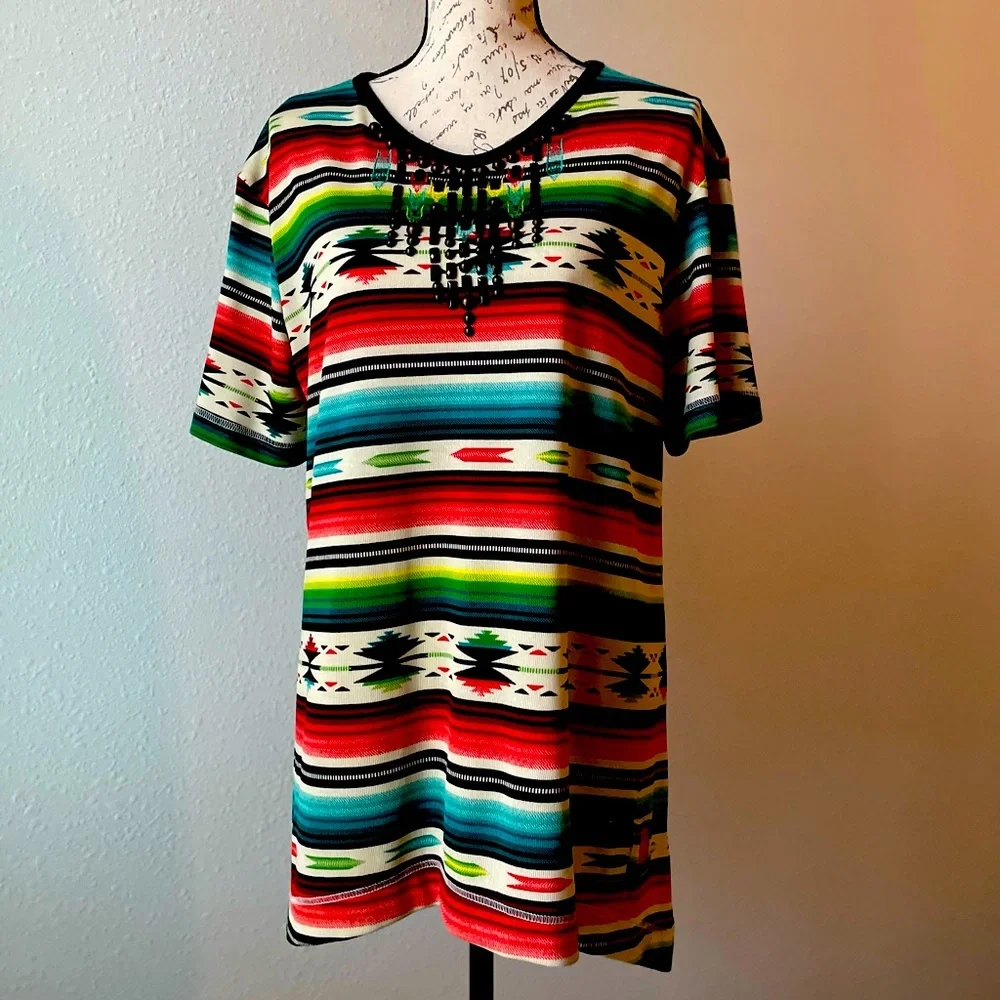 DD Ranch Women's Top Multicolored - Picture 1 of 2